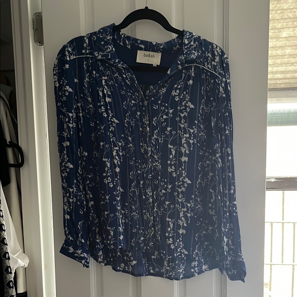 Ba&sh Blue Floral Women's Top